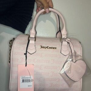 Juicy Couture Pink Satchel with Heart Charm